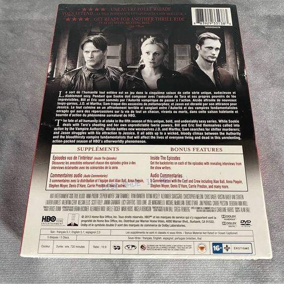 True Blood - The Complete Fifth Season DVD - 5 Disc's - NEW and Sealed - Picture 2 of 8